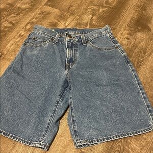 Levi's Mid Blue High-Rise Denim Shorts